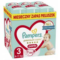 PIELUCHOMAJTKI PAMPERS PREMIUM CARE PANTS 3 6-11 kg 144 szt.