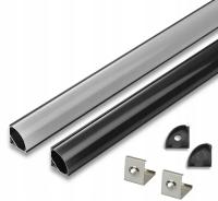 Алюминиевый профиль для светодиодной ленты черный угловой угловой alu 2M быстрый абажур