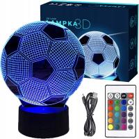 Футбол настольная лампа для футболиста детей 3D светодиодные цвета пульт дистанционного управления
