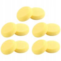 10 sztuk okrągłych syntetycznych gąbek artystycznych do malowania, żółtych,