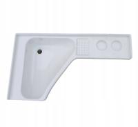 ZLEW UMYWALKA BIAŁA NAROŻNA Z PÓŁKĄ PO PRAWEJ