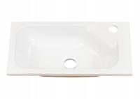 Umywalka wpuszczana w blat, prostokątna, biała, 45 x 25 cm
