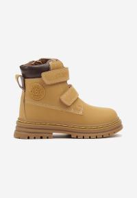 Born2Be Brązowe Botki Zimowy Imitacja skóry