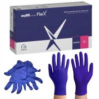 Rękawiczki nitrylowe easyCARE NITRILE FLEX kobaltowe ZARYS roz.[S] 100 szt