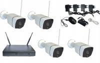 Bezprzewodowy ZESTAW 4 kamer IP WIFI monitoring HD