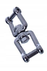 Krętlik dwustronny nierdzewny z widełkami na imbus 5x60 mm