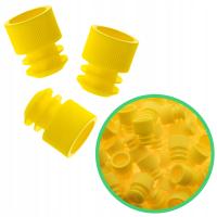 KOREK ZATYCZKA DO PROBÓWEK FIOLEK PLASTIKOWY ROZPOROWY ŻÓŁTY 12mm x50