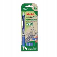 Długopisy żelowe PENTEL ENERGEL BL-77 ECO 3+1ziel