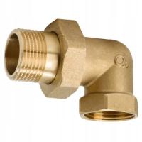 Śrubunek Mosiężny 5/4 Cala Kątowy Mosiądz Złączka Mocna