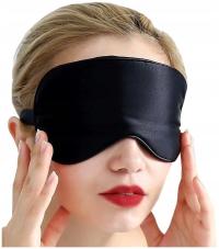 Атласная повязка маска для сна для глаз черная маска для глаз