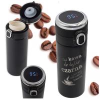 KUBEK TERMICZNY LED Z GRAWEREM WYŚWIETLACZ TEMPERATURY TERMOMETR PREZENT