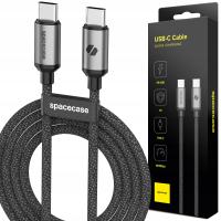 Kabel Spacecase USB typ C - USB typ C 1 m czarny