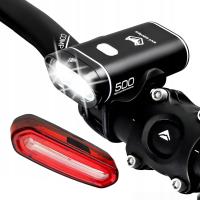 Велосипедный светильник, мощный светильник, передний, задний, для руля, iLIGHT, USB, комплект