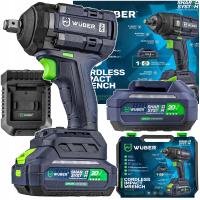 Akumulatorowy klucz udarowy bezszczotkowy elektryczny zestaw 1Aku 4Ah Wuber