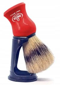 Omega pędzel do golenia z włosia dzika + stojak
