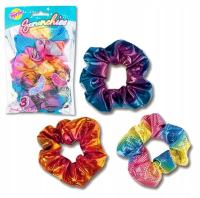 РЕЗИНКИ ДЛЯ ВОЛОС ЛАСТИК LOL SCRUNCHIES ПРИЧЕСКИ OMG НАБОР ИЗ 3-Х ЦВЕТ TIE DYE