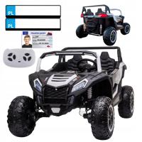 Autko na akumulator MEGA Buggy ATV Racing 4x4 BIAŁY 24V 21Ah