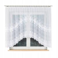 Белая занавеска готовая / Жаккардовая занавеска готовая 150x300 бант