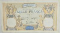 17.Francja, 1 000 Franków 1938, P.90.c, St.3+...