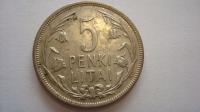 Moneta Litwa5 litai 1925 stan 2