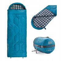 ŚPIWÓR TURYSTYCZNY BAWEŁNIANY METEOR TIMBER kołdra z kapturem w pokrowcu