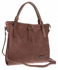 Torebka Damska Listonoszka Shopper Duża Torba na Ramię CH6685 Czekoladowa