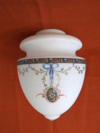 Secesja - piękny, stary klosz z epoki, szkło (1)