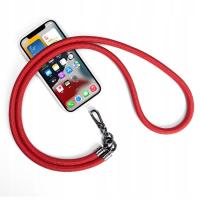 Mobile Phone Lanyard With Patch Red