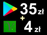 Google Play Card 35 зл предоплаченный код ключ Android