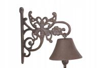 Чугунный настенный колокольчик - бабочка