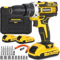 UDAROWA WIERTARKO WKRĘTARKA AKUMULATOROWA 2x AKUMULATOR 21V + WALIZKA WĄŻ