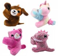 OPASKA NA RĘKĘ PLUSZAK BRANSOLETKA PLUSZOWA RÓŻNE ZWIERZĘTA ZESTAW 4SZT