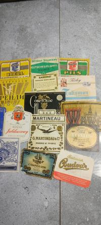 ETYKIETY DO ALKOHOLI Z LAT PRL - U