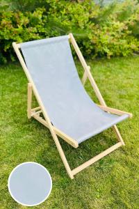 Деревянный шезлонг для сада, толстые планки для балкона, террасы, сада, складной серый