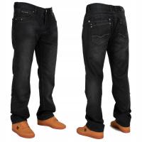 Spodnie męskie jeans W:42 stalowe