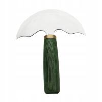 Nóż do łopaty skórzanej Nóż do przycinania skóry z rękojeścią Wood Skiving zielony