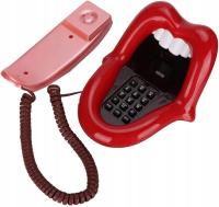 Telefon w stylu retro Czerwony jzyk, telefon prze