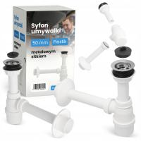 Сифон слив раковины раковины бутылочный металлический фильтр 32/50 мм универсальный W2