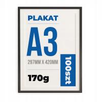 Plakaty reklamowe A3 – druk kolorowy – papier kreda 170g – 100 sztuk