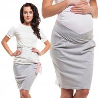 Anda spódnica ciążowa przed kolano ołówkowa szary