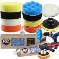 Zestaw do usuwania rys K2 Ultra Cut C3+ z gąbkami polerskimi 80 mm