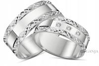 Серебряные кольца проба 925, 7mmob64 с 3 фианитами