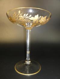 KIELICHOWA PATERA Z BOGATO ZŁOCONYM SZLIFEM MOSER/2