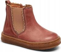 BISGAARD BOTKI DZIEWCZĘCE SKÓRZANE RÓŻOWE ZAMEK 27 M0E