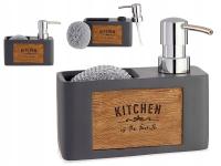 DOZOWNIK kuchenny na płyn do naczyń mydło ZMYWAK SZARY LOFT do kuchni