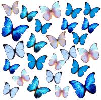 Вафельные бабочки 3D красочные бабочки для торта 25шт