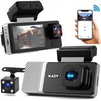 Kamera samochodowa -KADY- 3-Obiektywowa WiFi i Dedykowaną aplikacją