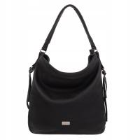 CZARNA TOREBKA SKÓRA NATURALNA damska torba skórzana SHOPPER A4 VERA PELLE