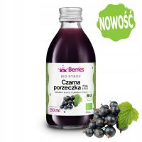 Syrop BIO porzeczka czarna (70% BIO soku NFC) - BIO syrop porzeczkowy 250ml