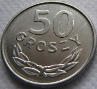 50 gr groszy1987 mennicze mennicza piękna z rolki UNC